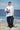 Oversized Free-Size Shirt in Premium Cotton Dobby – White