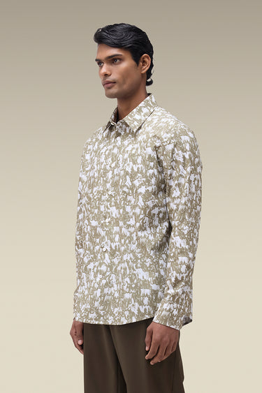 Premium Printed Shirt in Sagewood