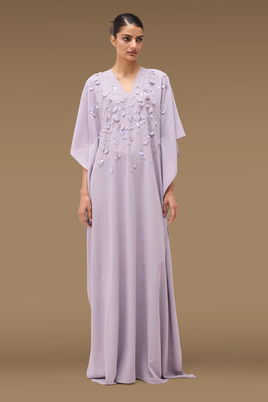 Premium Petal Applique Kaftan - Light Crepe