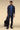 Premium Navy Dobby Viscose Pleated Trousers