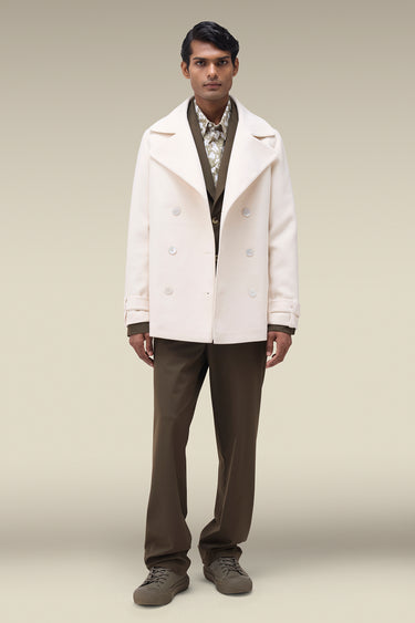 Premium Double-Breasted Jacket in Wax Paper