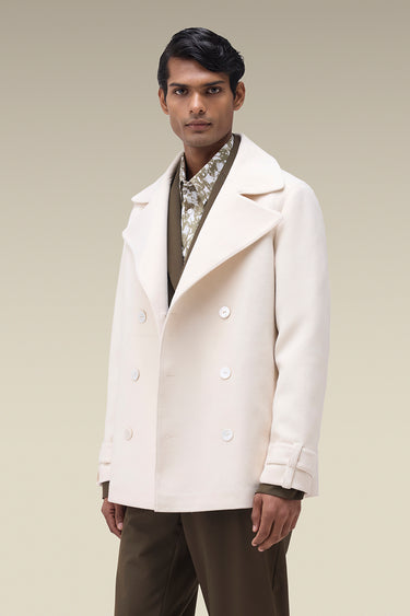 Premium Double-Breasted Jacket in Wax Paper