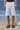White Premium Cotton Jacquard Lycra Relaxed-Fit Shorts