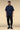 Premium Navy Seersucker Zip-Front Shirt