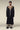 Premium Leopard-Lined Lapel Coat in Black