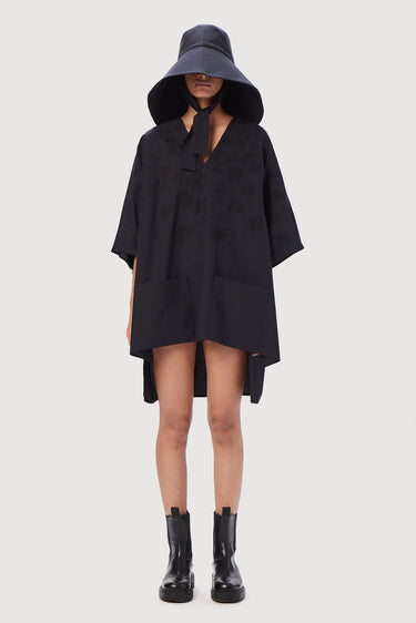 Oversized V-Neck Top with Sleeve Darts - Genes Lecoanet Hemant