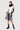 Semi-Fit V-Neck Sleeveless Dress with Brush Stroke Print - Genes Lecoanet Hemant