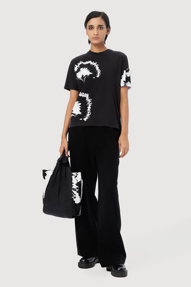Regular Fit T-Shirt Featuring Stylish Gingko Print Placement - Genes Lecoanet Hemant