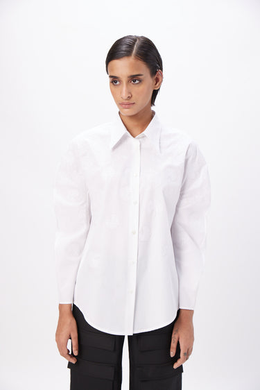 Straight Fit Shirt with Soft Rounded Sleeves - Genes Lecoanet Hemant