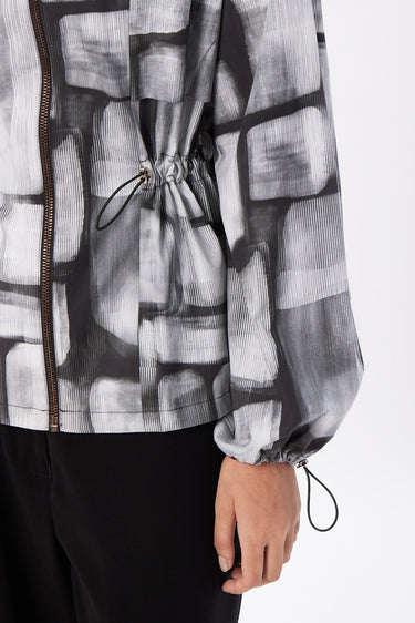 Structured Pleated Shoulder A-Line Jacket -Black - Genes Lecoanet Hemant