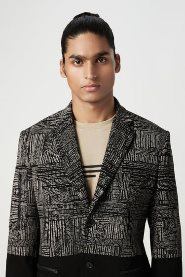 Classic Fit Jacket with Front and Sleeve Patch Pockets - Genes Lecoanet Hemant