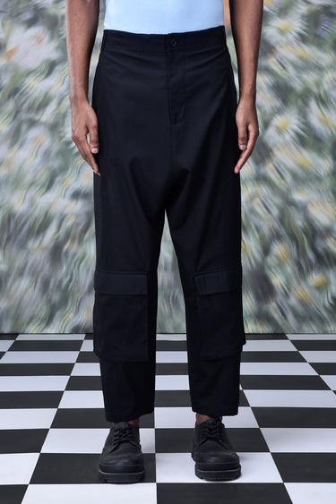 Utility Relax Fit Trousers - Black - Genes Online Store