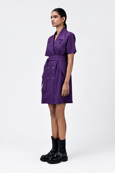 Straight Fit Dress With Tie-Up Waist - Genes Lecoanet Hemant