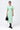 Palm Stripe A-Line Dress with Raglan Sleeves - Genes Lecoanet Hemant