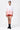 Oversized Shirt with Tropical Print and High-Low Hem White & Red - Genes Lecoanet Hemant