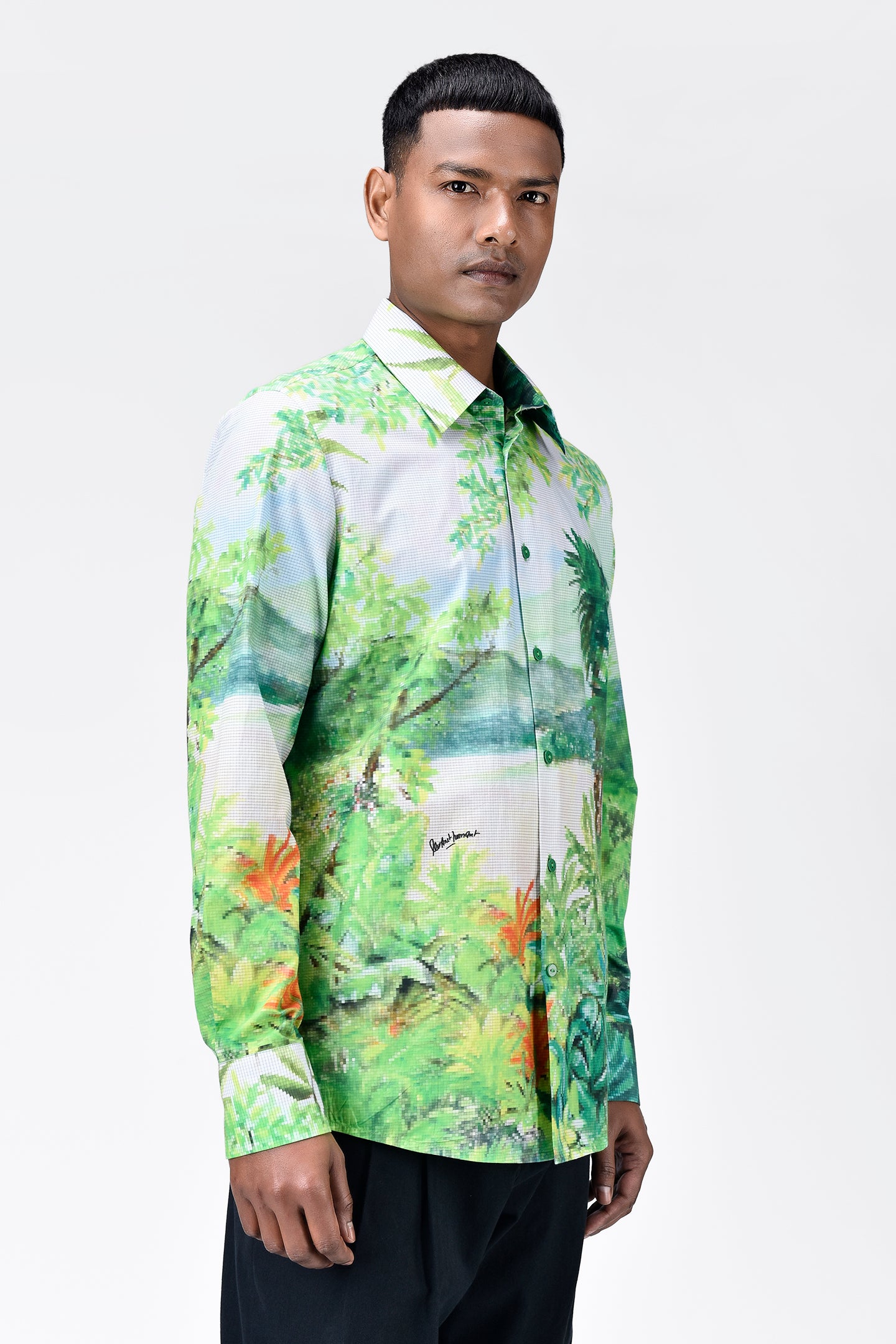 Men's Full Sleeve Shirt with Landscape Print