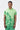 Men's Regular Fit Polo with Tropical Print-Mint Green - Genes Lecoanet Hemant