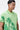 Men's Regular Fit Polo with Tropical Print-Mint Green - Genes Lecoanet Hemant