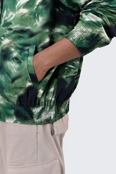 Easy Fit Cotton Pin Corduroy Bomber with Camouflage Print