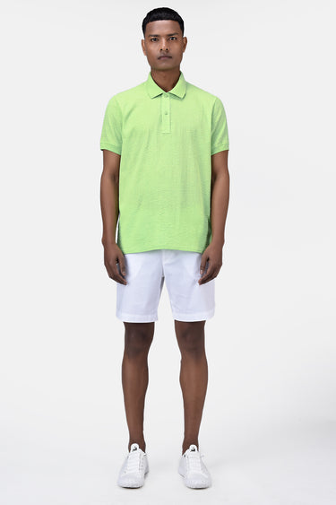 Regular Fit Polo with DTM Collar Mint Green - Genes Lecoanet Hemant