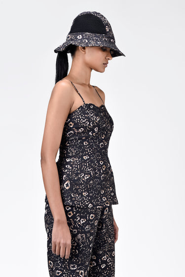 Slim Fit Corset with Animal Print - Genes Lecoanet Hemant