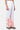 Straight Fit Linen Herringbone Trousers with Tropical Print Off White