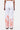 Straight Fit Linen Herringbone Trousers with Tropical Print Off White