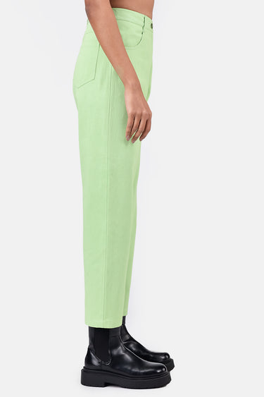 Sleek Cotton Drill Straight Fit Trousers Mint Green - Genes Lecoanet Hemant