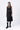 Black Poly Organza Straight Fit Top with Ravioli Embroidery
