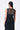 Black Poly Organza Straight Fit Top with Ravioli Embroidery