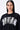 Crepe Sweatshirt with Typography Embroidery