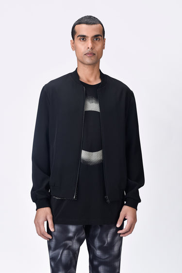 Black Banana Crepe Bomber - Genes Lecoanet Hemant
