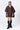 Chocolate Brown Silk Poncho Top