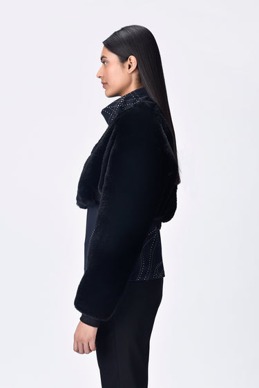 Cropped Faux Fur Jacket
