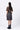 Dot Check Cotton Shirt Dress with Belt- Chocolate Brown - Genes Lecoanet Hemant