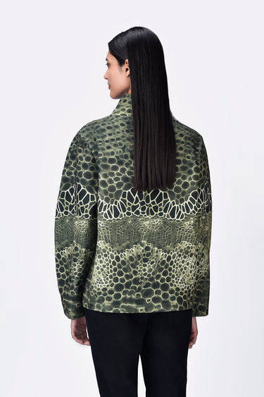 Relaxed Fit Sweatshirt with Seam Pockets & Microcell Print - Taupe - Genes Lecoanet Hemant