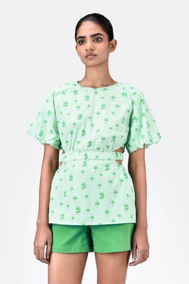 A-Line Top with Voluminous Raglan Sleeves - Genes Lecoanet Hemant