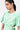 A-Line Top with Voluminous Raglan Sleeves-Mint Green - Genes Lecoanet Hemant