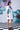 Anemone Flower Regular Fit Dress- White Green - Genes Online Store