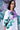 Anemone Flower Regular Fit Dress- White Green - Genes Online Store