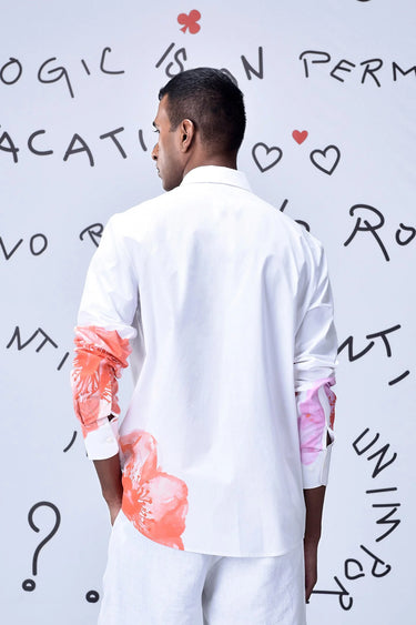 Anemone Flower Regular Fit Shirt- Coral - Genes Online Store