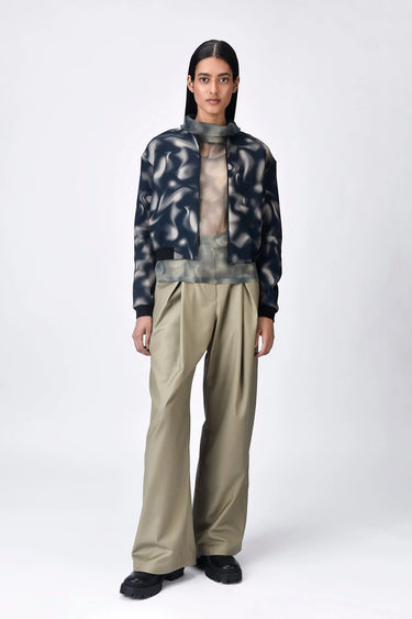Aurora Print Bomber Jacket - Taupe Black - Genes Lecoanet Hemant