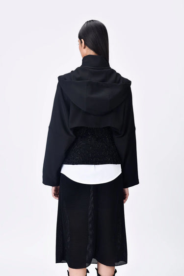 Banana Crepe Relaxed Cropped Zipper