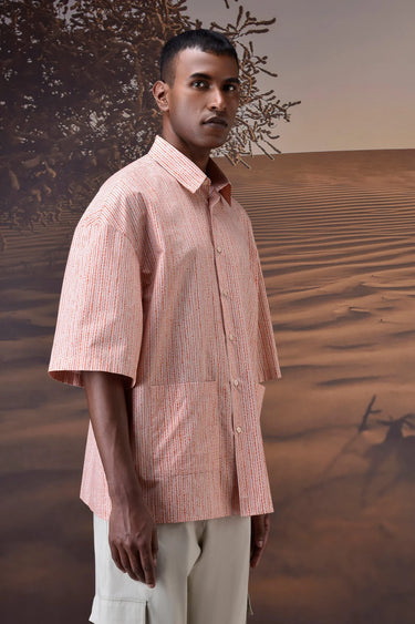 Beige Dot Pattern Shirt - Genes Online Store
