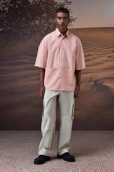 Beige Dot Pattern Shirt - Genes Online Store