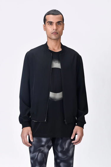 Black Banana Crepe Bomber - Genes Lecoanet Hemant