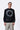Black Banana Crepe Sweatshirt with Eclipse Print - Genes Lecoanet Hemant