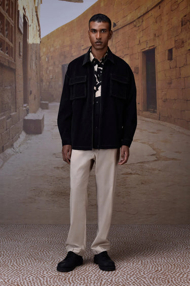 Black Classic Corduroy Shirt - Genes Online Store