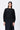 Black Cropped Heavy Crepe Sweatshirt with Embroidery