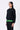 Black Poly Mesh Regular Fit Bomber with UV Flower Sticker